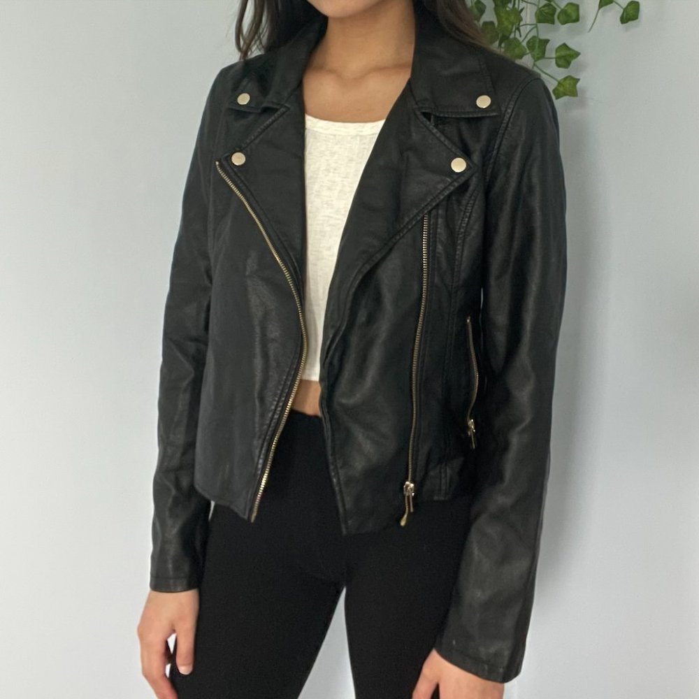 Black Faux Leather Jacket